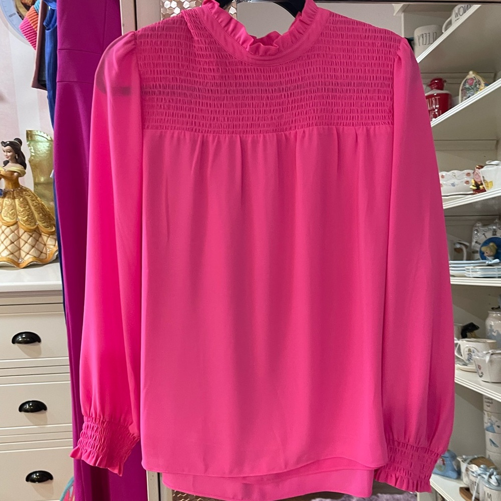 Lilly Pulitzer Vibrant Pink Blouse